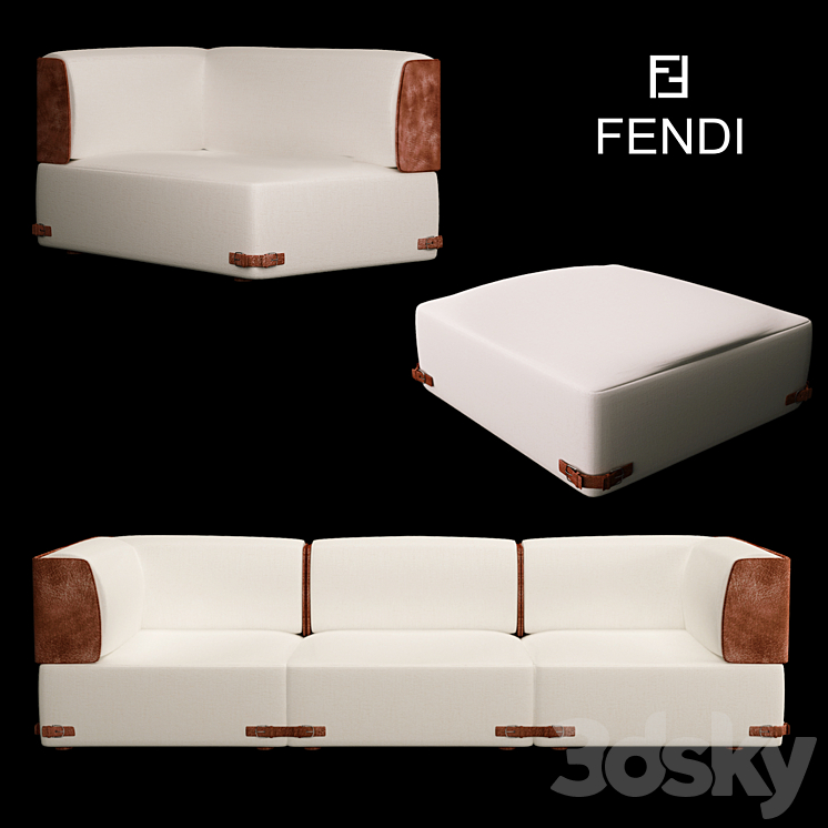Fendi Casa Soho Sofa Sofa 3D model