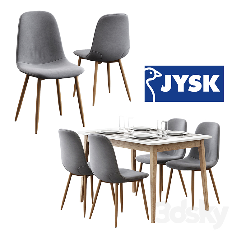 Jysk Jonstrup Chair Gammelgab Table Table Chair 3D model