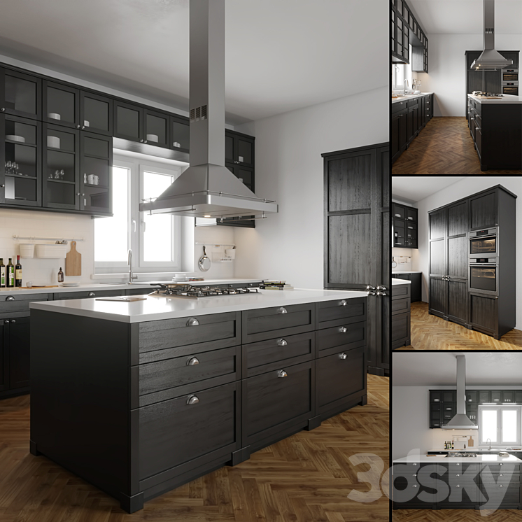 IKEA LERHYTTAN Kitchen 3D model