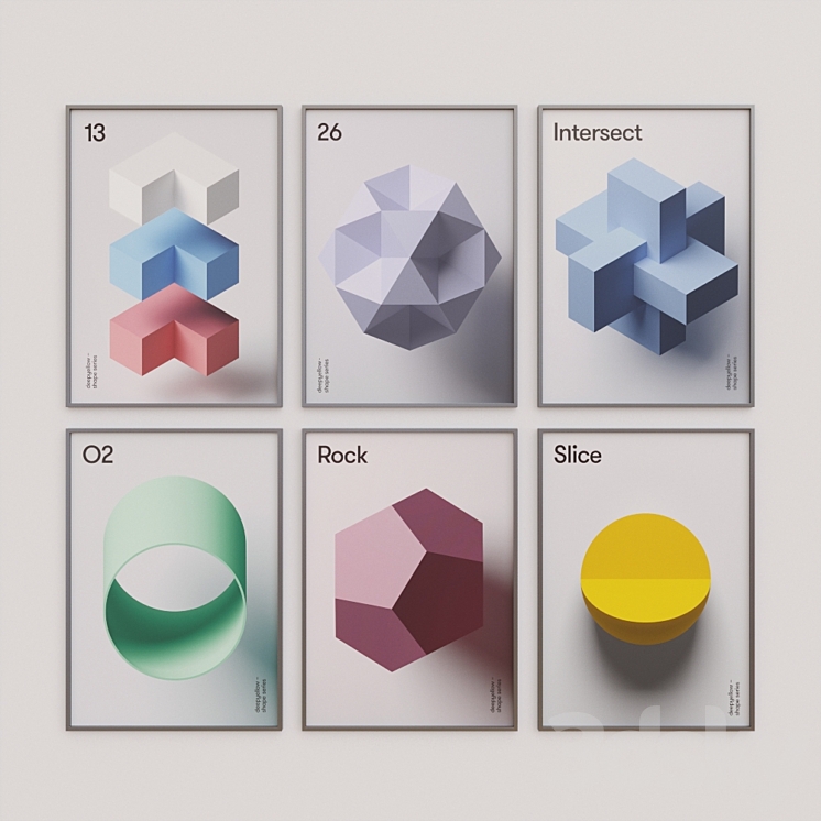 Deepyellow Deep Shape set 02 - Frame - 3D model