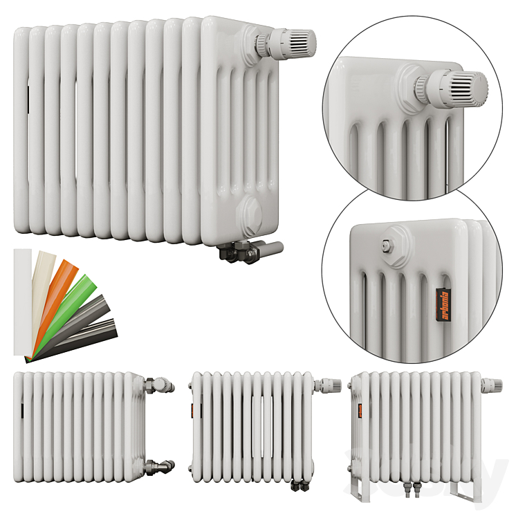 Robinson Radiators Arbonia Radiators set (six-pipe) - Radiator - 3D model