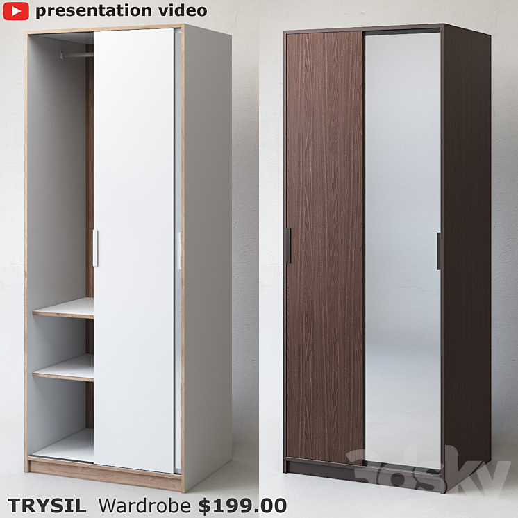IKEA TRYSIL Wardrobe Wardrobe Display cabinets 3D model