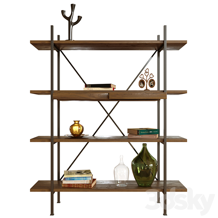 Indesign Metal Book Rack INSIGNA BOOKCASE - Rack - 3D model