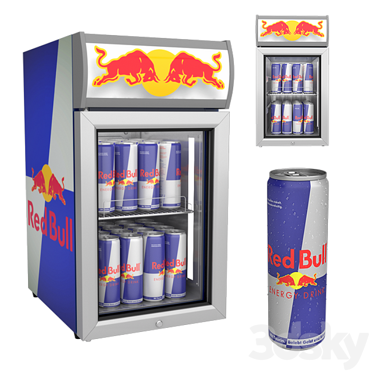 Red bull mini bar Shop 3D model