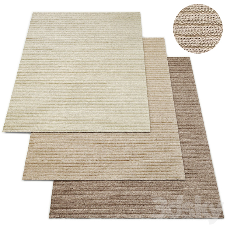 Tumble Rug Color Azra Azra Rug RH Collection - Carpets - 3D model