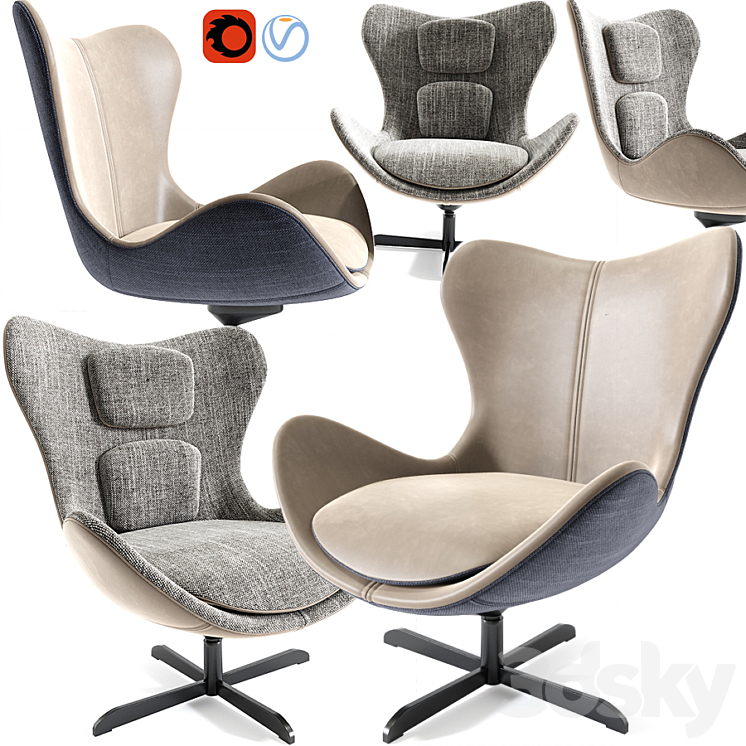 Calligaris lazy armchair Arm chair 3D model