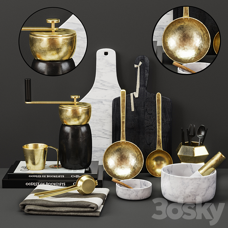 Kitchen Decorative set 021 - Other kitchen accessories - 3D model