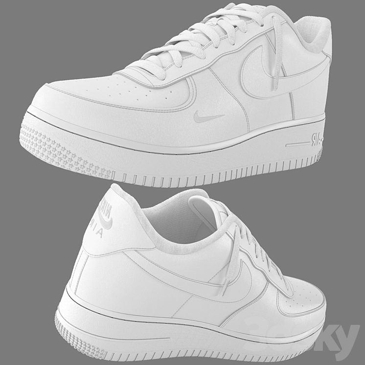 Nike Air Force 1 Footwear 3D model
