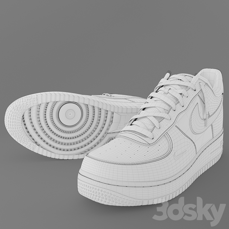 Nike Air Force 1 Footwear 3D model