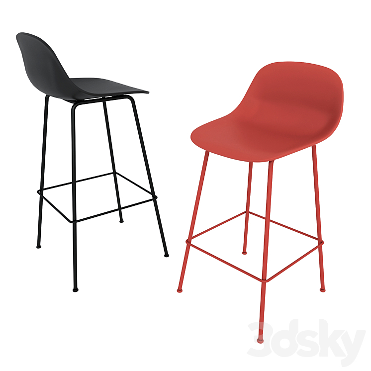 Fiber Side Chair by Iskos Chair 3D model