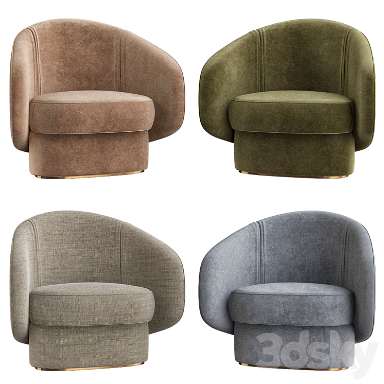 COR ROC Fabric easy chair - Arm chair - 3D model