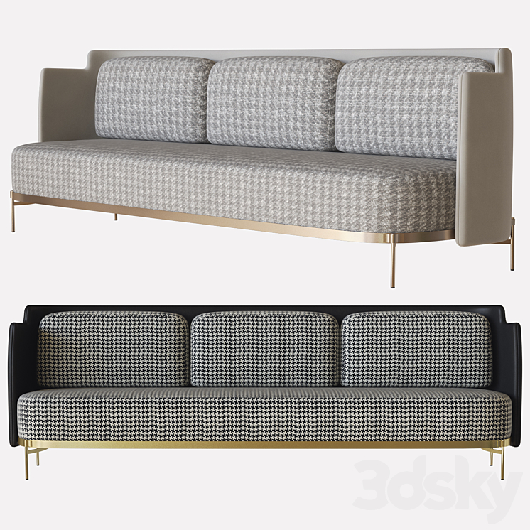 sofa tape minotti - Sofa - 3D model