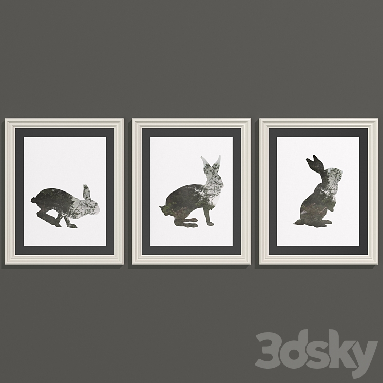Storefront Frame Rabbit Forest rabbit - Frame - 3D model