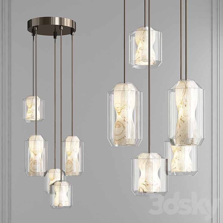 CHAMBER CHANDELIER Lee Broom - Pendant light - 3D model