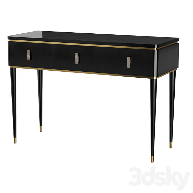 Console with three drawers r-interior Hollywood - Console - 3D model