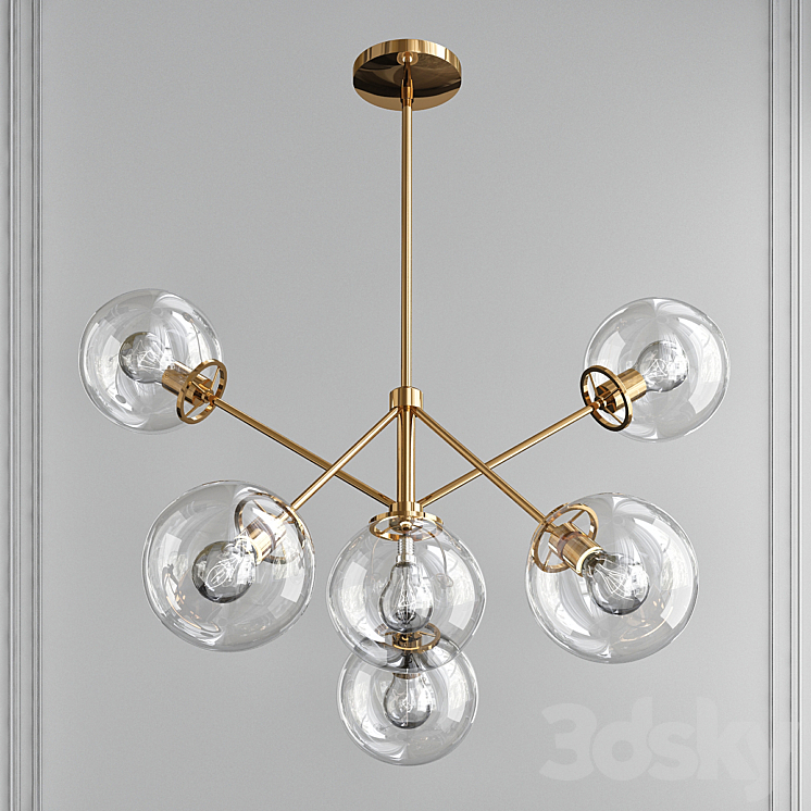 Nordic Design Glass Bubble Chandelier - Pendant light - 3D model