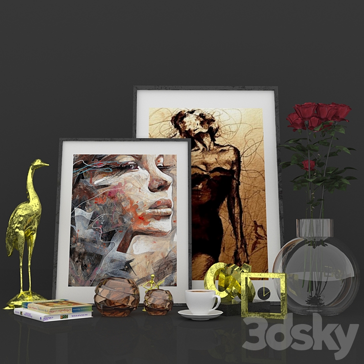 Decorative set01 - Decorative set - 3D model