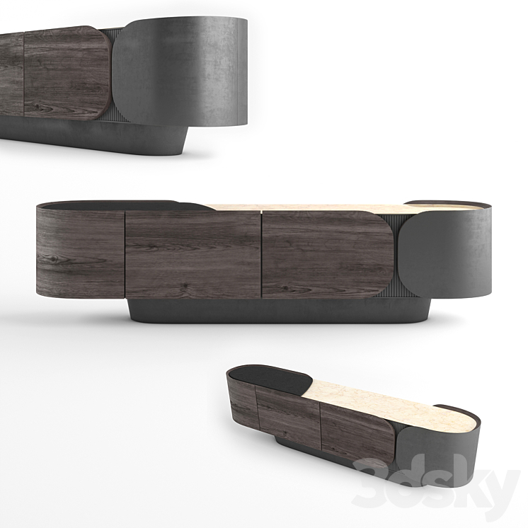 Bojy Low Console - Sideboard & Chest of drawer - 3D model