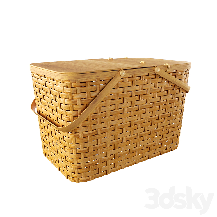 Zara Home FIBRE PICNIC BASKET - Other decorative objects - 3D model