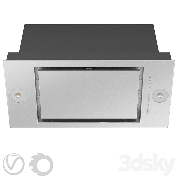 Flush-mounted hood MIELE DA 2698 584 mm - Kitchen appliance - 3D model