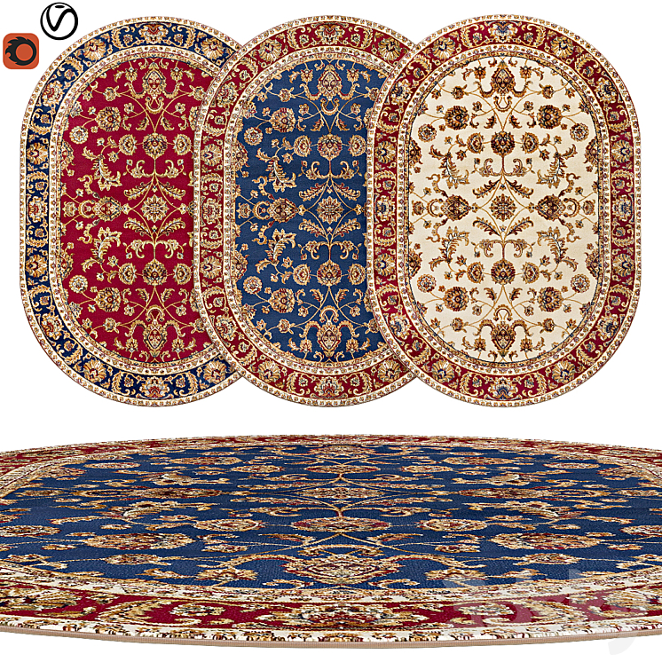 oval rugs | 20 - Carpets - 3D model