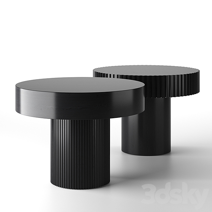 Black wooden coffee table - Table - 3D model