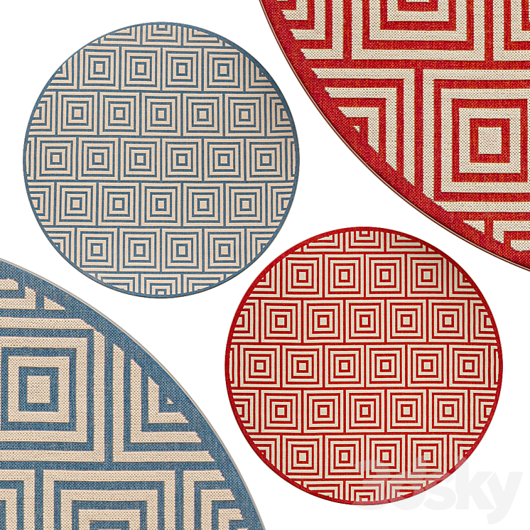 Circle rugs | No. 174 - Carpets - 3D model