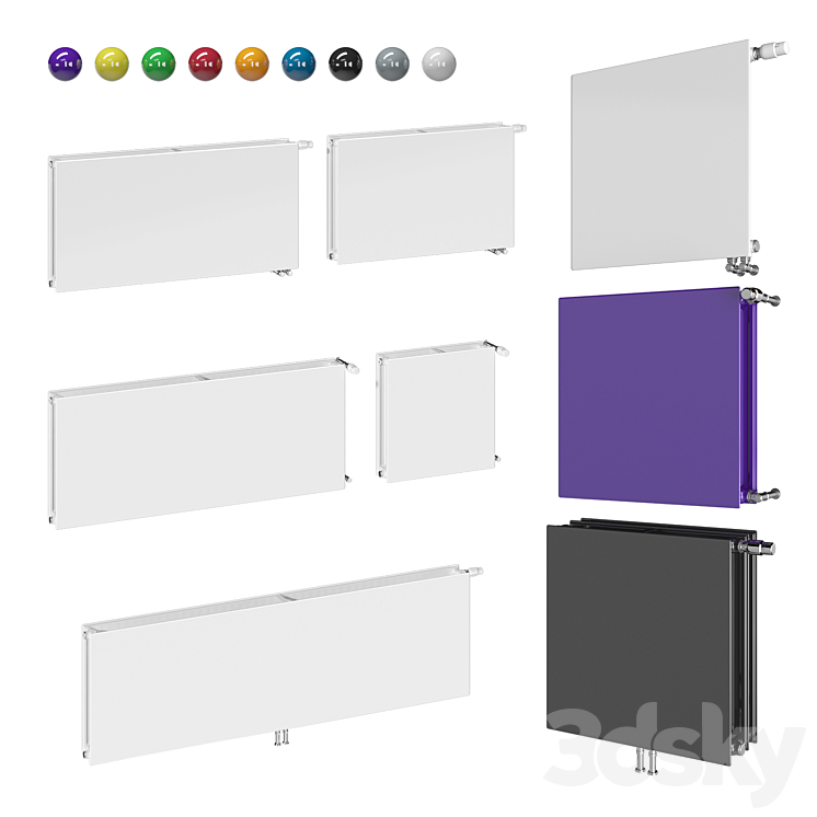 Purmoplan Radiator PURMO Plan Hygiene x49, x104, x154 - Radiator - 3D model