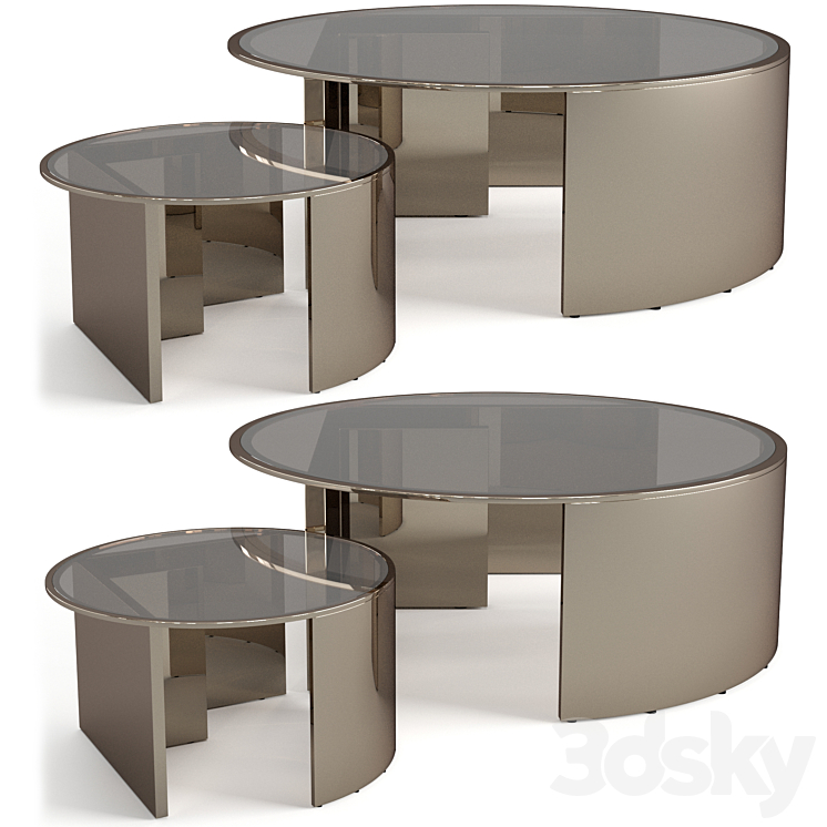Fendi Casa Constellation Effe coffee tables set Table 3D model