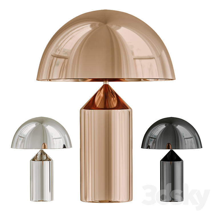 Atollo metal - Table lamp - 3D model