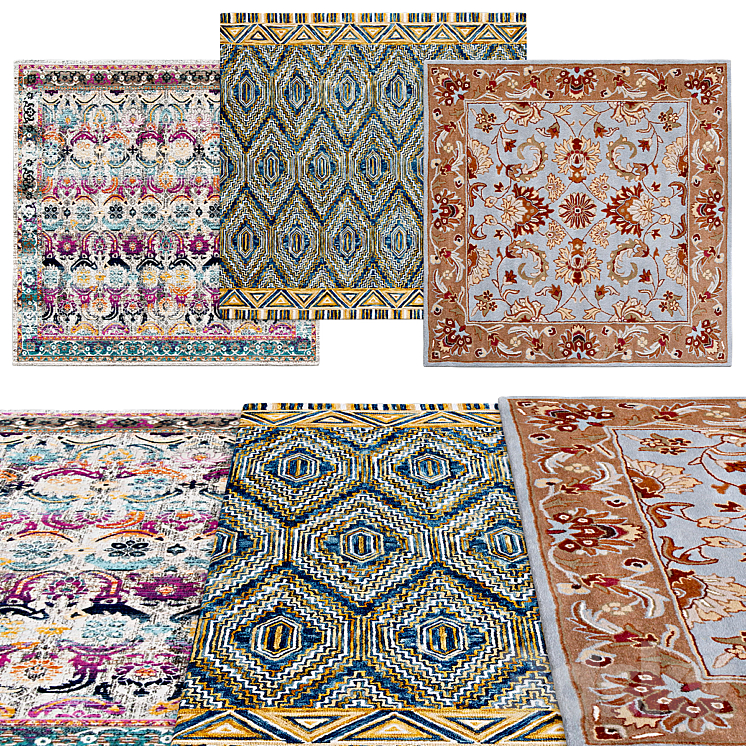 Square rugs | 095 - Carpets - 3D model
