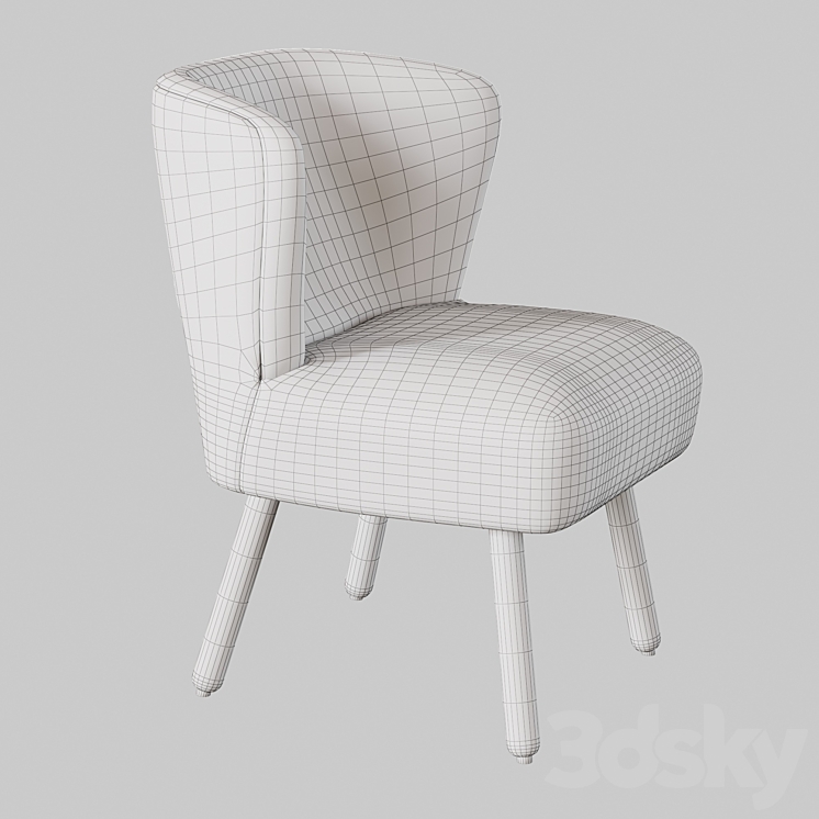 ZARA HOME TERRYCLOTH ARMCHAIR Arm chair 3D model