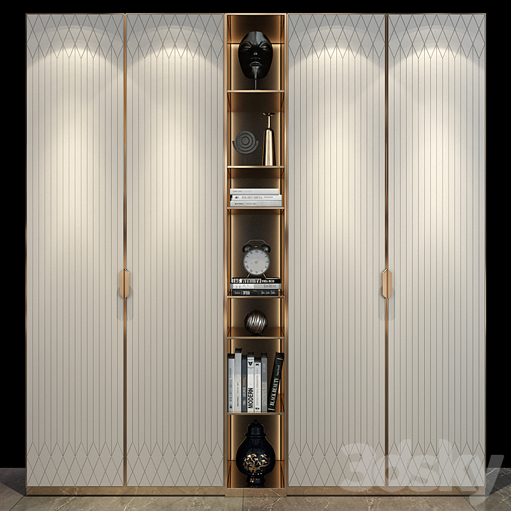 Furniture composition set 267 - Wardrobe & Display cabinets - 3D model