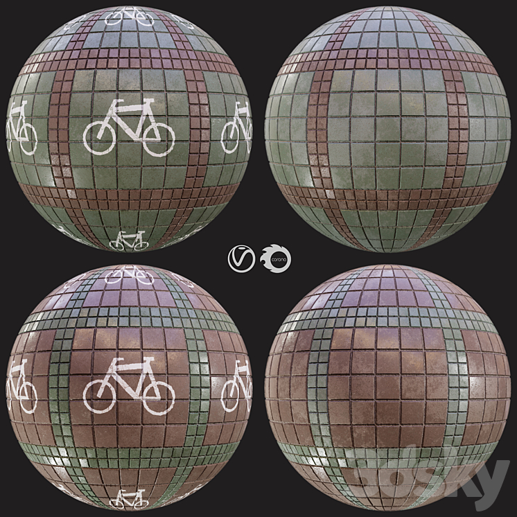 Side walk tiles - Tile - 3D model