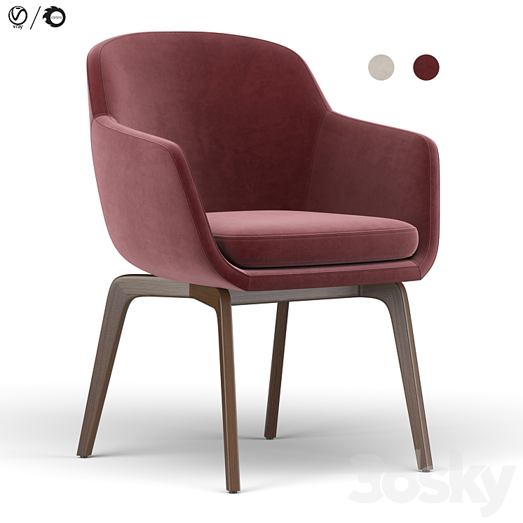 Belt dining chair - Chair - 3D model