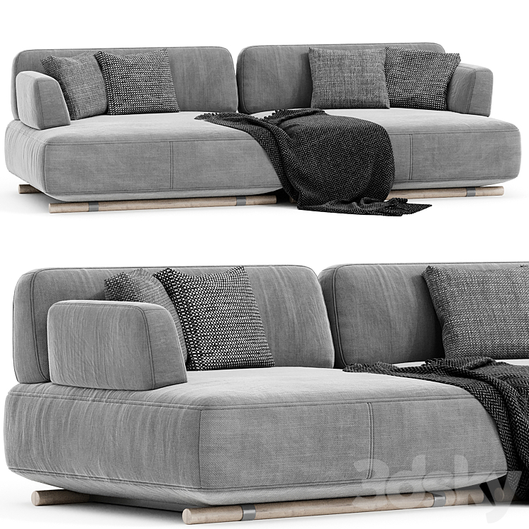 Natuzzi cava two seaters sofa Sofa 3D model