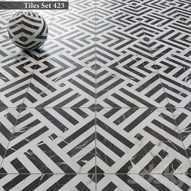 Tiles set 423 - Tile - 3D model