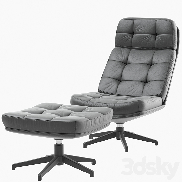 IKEA HAVBERG armchair and ottoman Arm chair 3D model