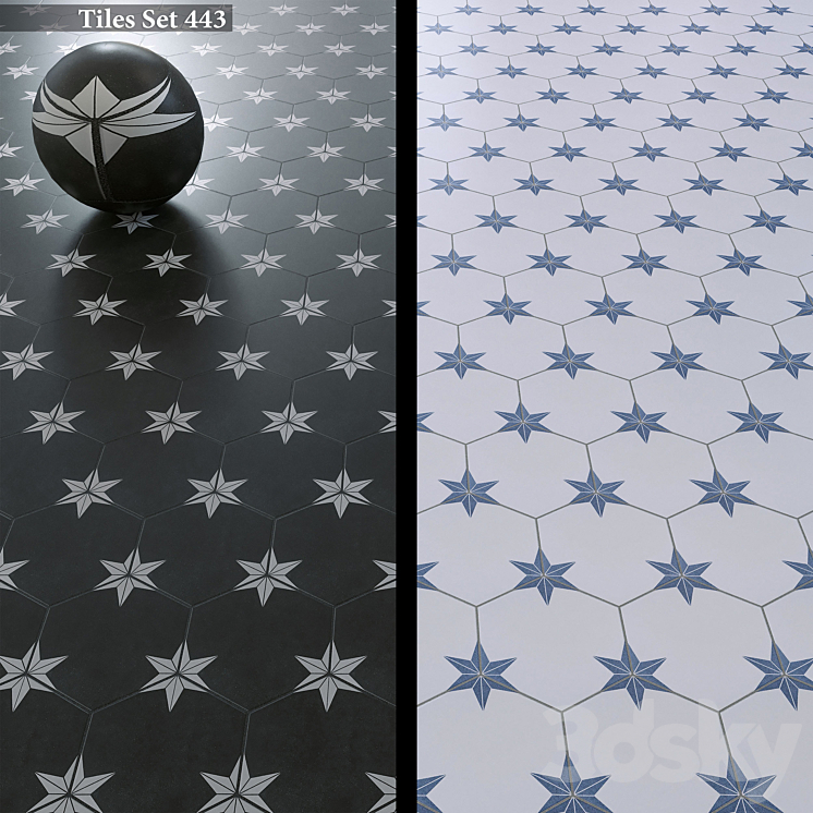 Tiles set 443 - Tile - 3D model