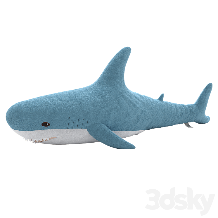 IKEA BLAHAJ shark soft toy Toy 3D model