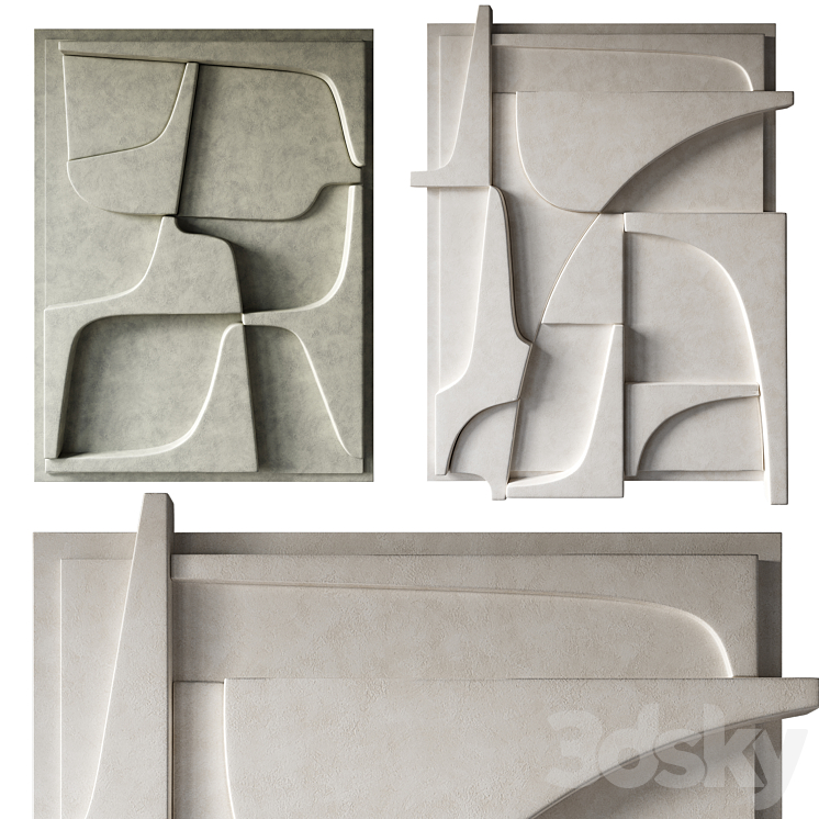 Atelier Plateau relief artwork - Other decorative objects - 3D model