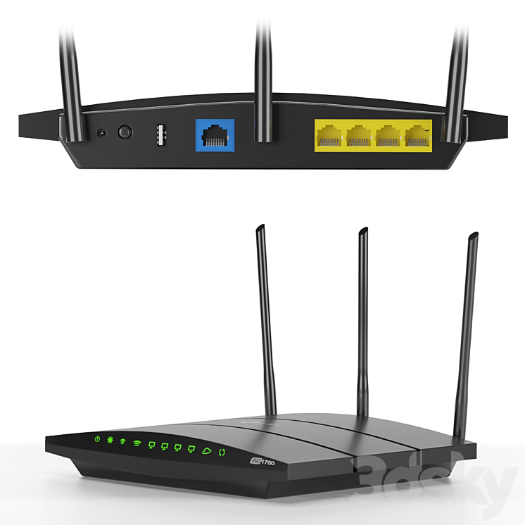 TP-Link AC1750 Smart WiFi Router - PC &amp; other electronics - 3D model