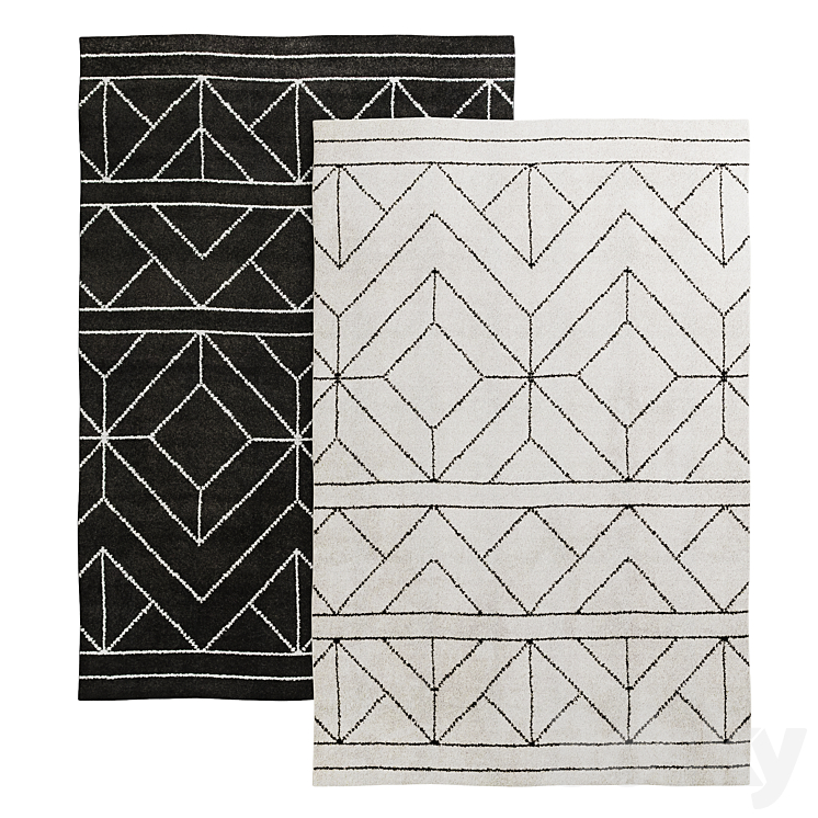 Habit Ripple Rug Simone Simone Rug - Carpets - 3D model