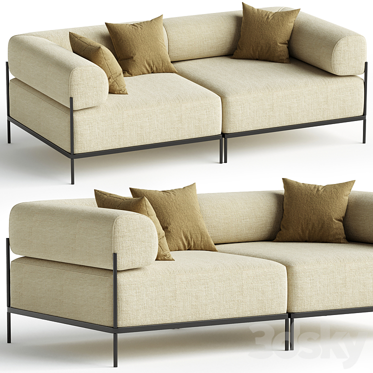 NOAH LIVING 2 seater sofa By Noah Living - Sofa - 3D model