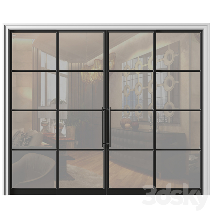Interior sliding doors in Loft style. French Art Deco Sliding Folding ...
