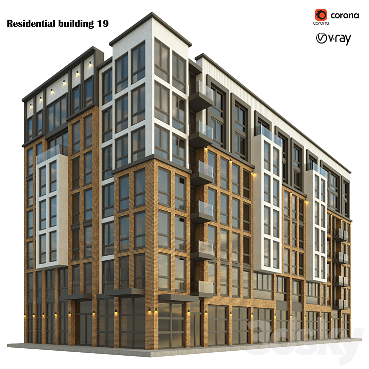 Residential building 19 - Building - 3D model