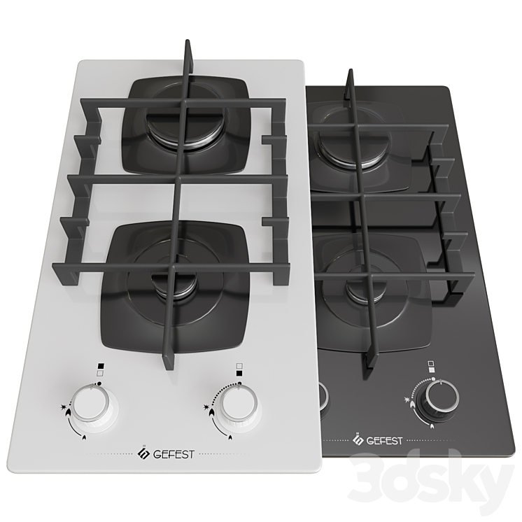 Built-in gas hob GEFEST PVG 2003 K12 / 2003 - Kitchen appliance - 3D model