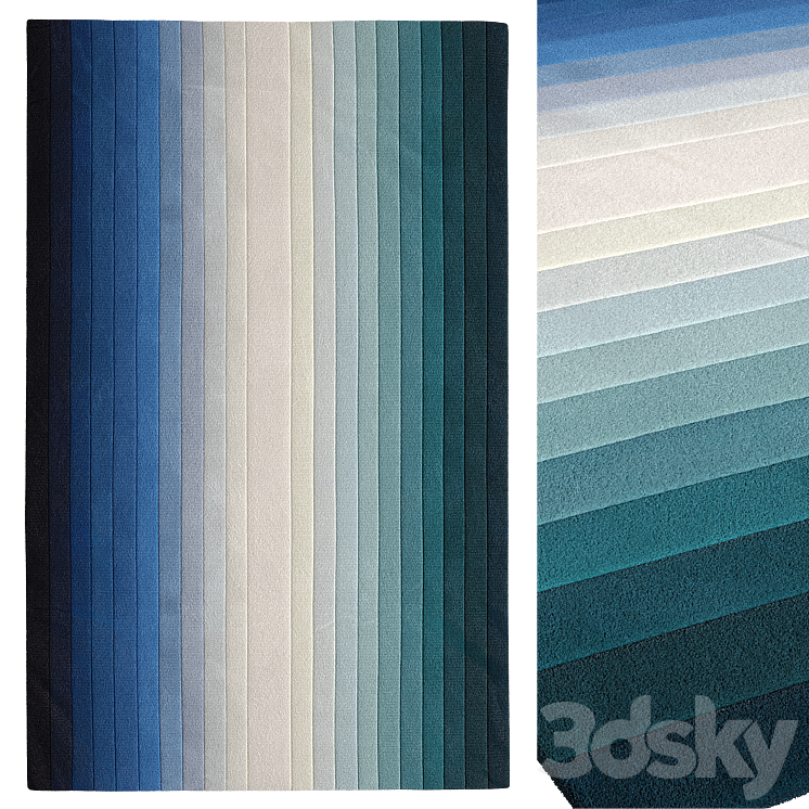 Maximus Rug Blue - Carpets - 3D model