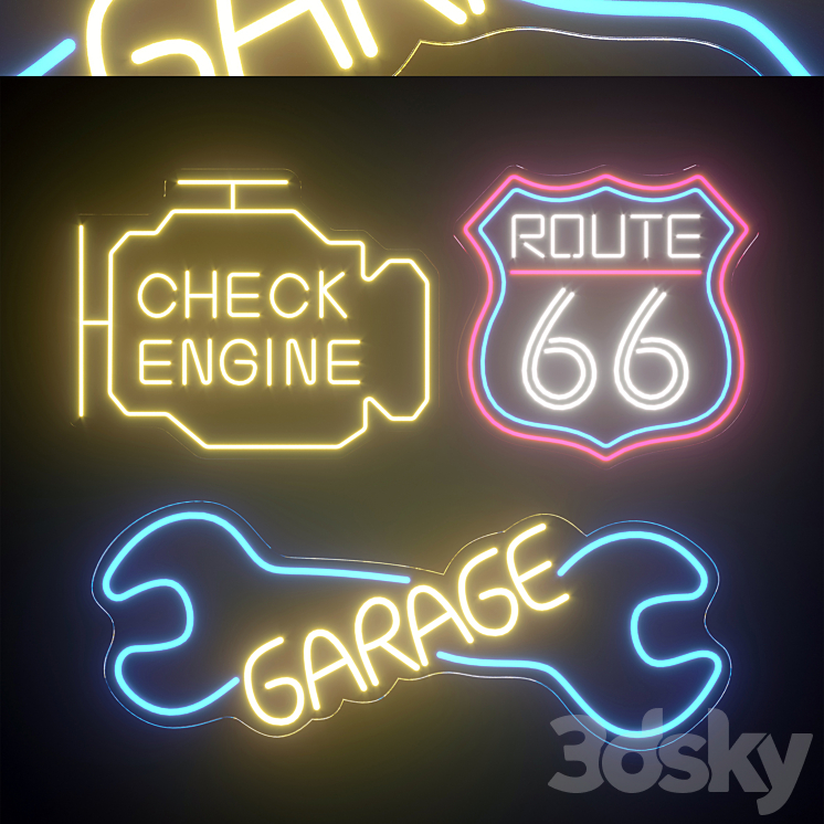 Light modules Set 161 Neon - Neon - 3D model
