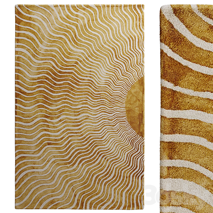 Ray Rug Hand-Tufted Ray Rug - Carpets - 3D model